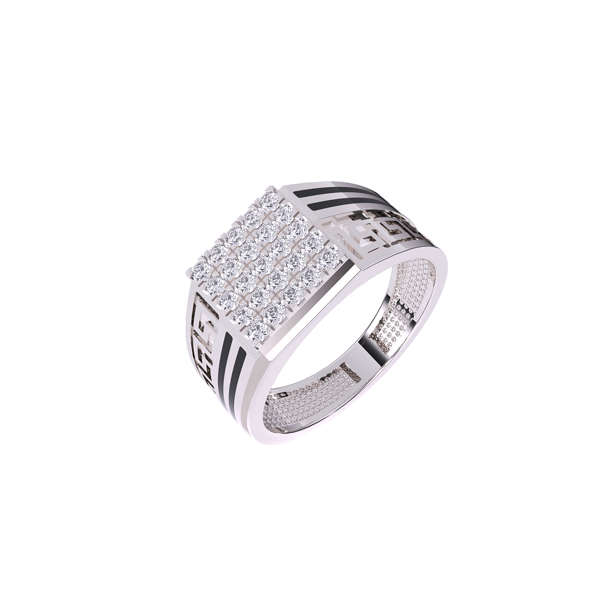 Stackable Round Diamond Ring For Men